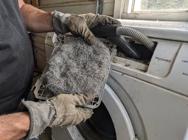 Cleaning Dryer Lint Trap in West Palm Beach
