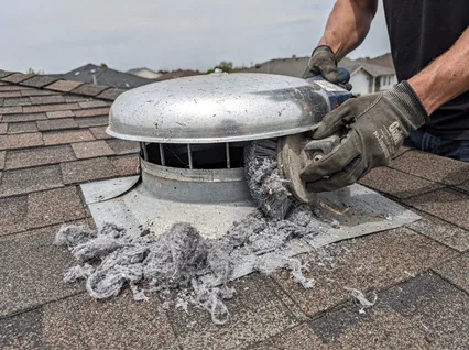 Cleaning Dryer Vent On Roof in West Palm Beach