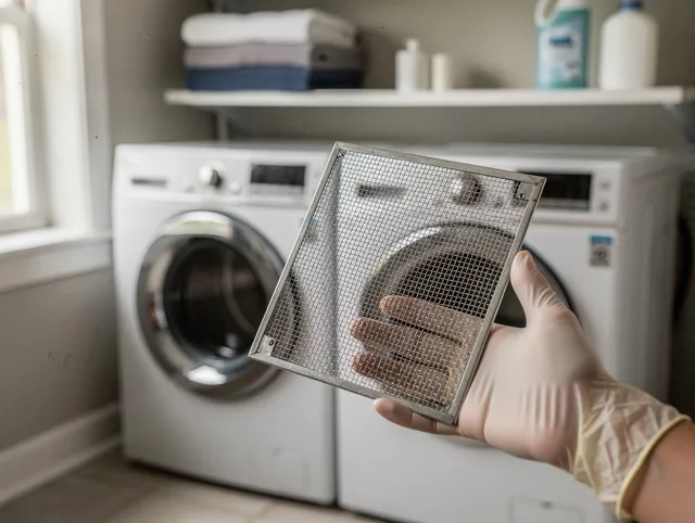 West Palm Beach Dryer Vent Cleaning specialist performing detailed lint trap cleaning service in West Palm Beach