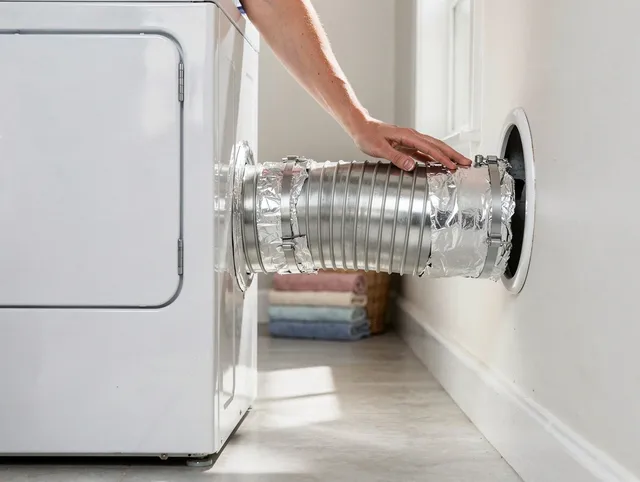 Professional dryer vent hose installation by West Palm Beach Dryer Vent Cleaning in West Palm Beach